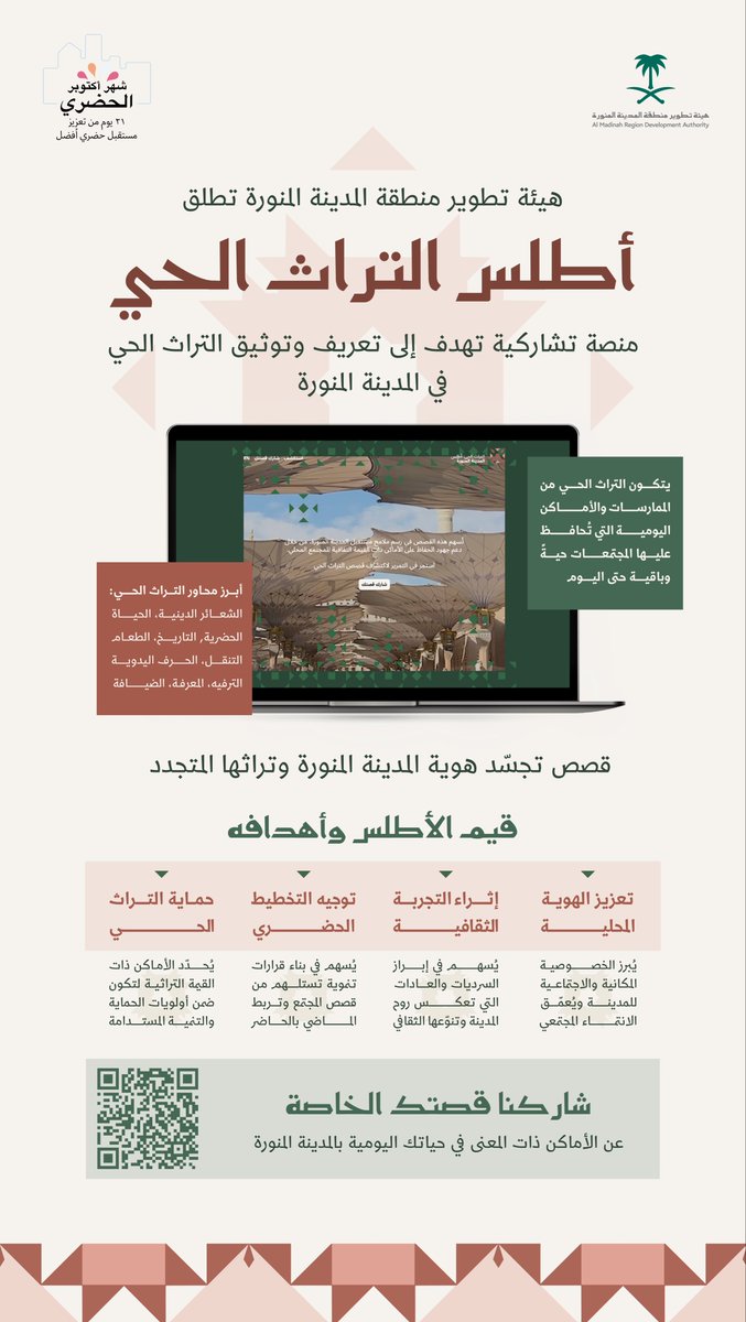 هيئة تطوير منطقة المدينة المنورة تطلق أطلس التراث الحي